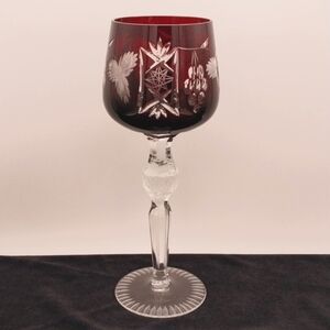 Elegant Red Crystal Wine Glass Goblet By Hortensja (Hortensia)